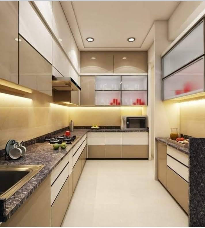Grand Living Hall with Italian Marble Flooring & Contemporary TV Console - Execution #